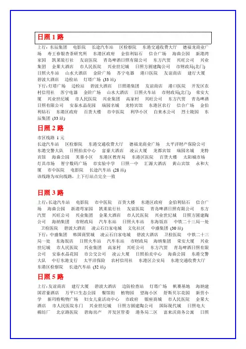 东港区公交路线
