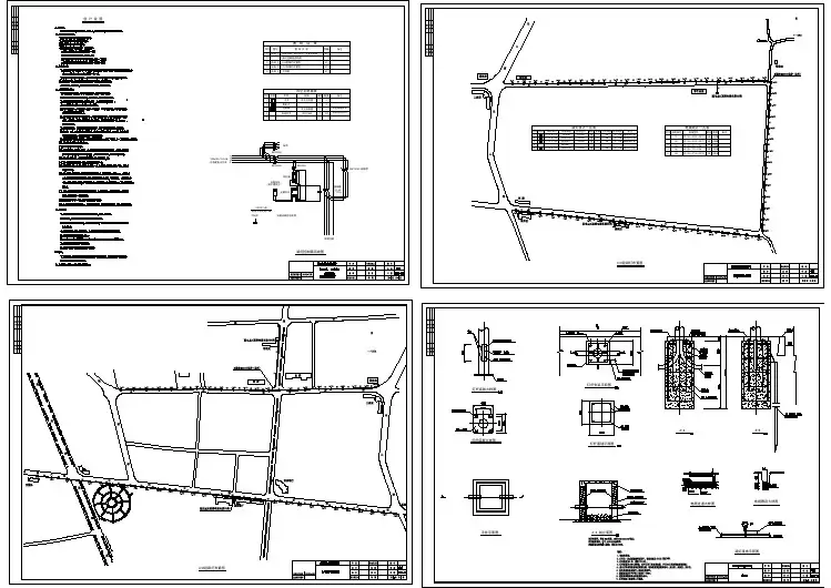 某小区路灯设计图纸，含路灯控制箱系统图