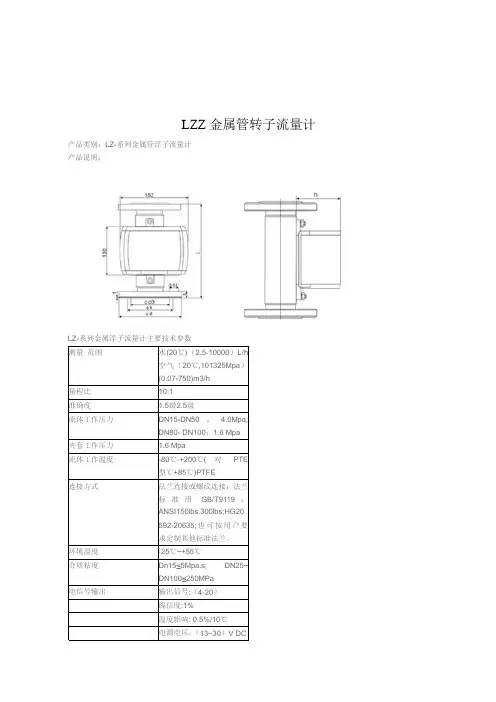 LZZ金属管转子流量计