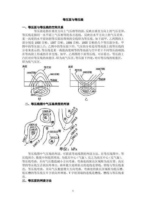 等压面与等压线
