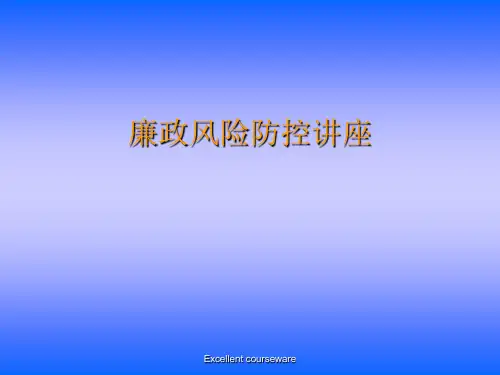 (精品)廉政风险防控讲座.ppt