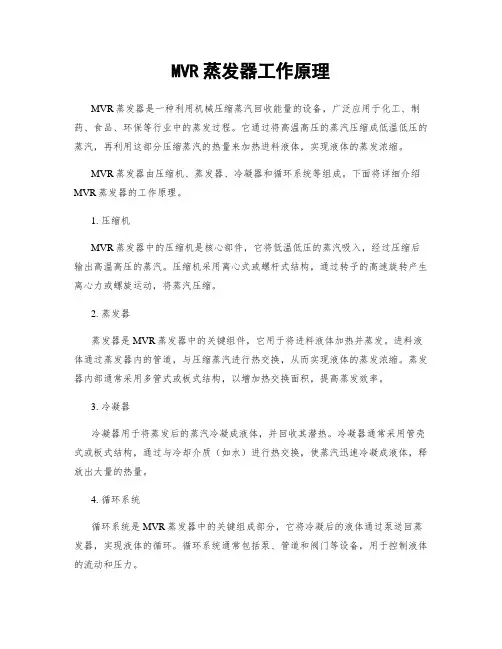 MVR蒸发器工作原理