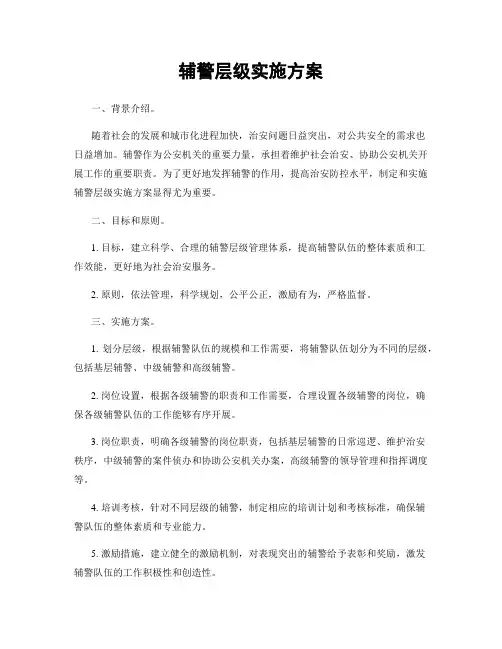 辅警层级实施方案