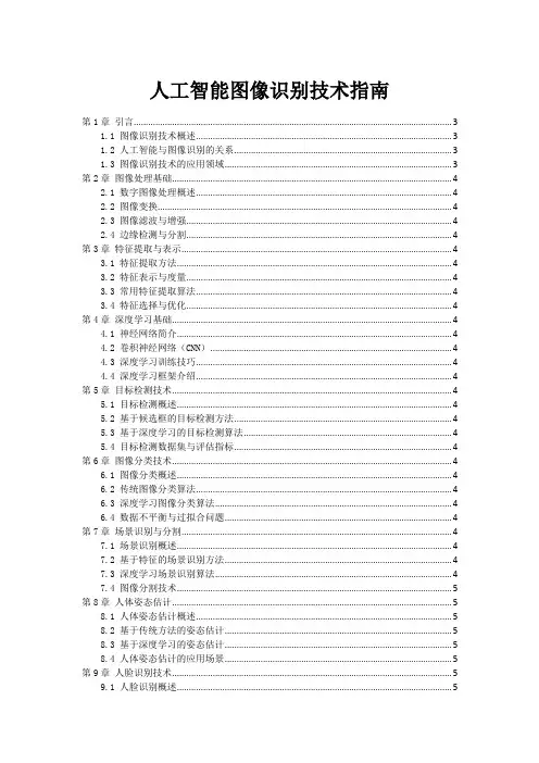人工智能图像识别技术指南