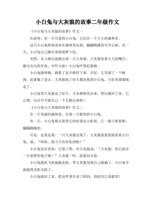 小白兔与大灰狼的故事二年级作文