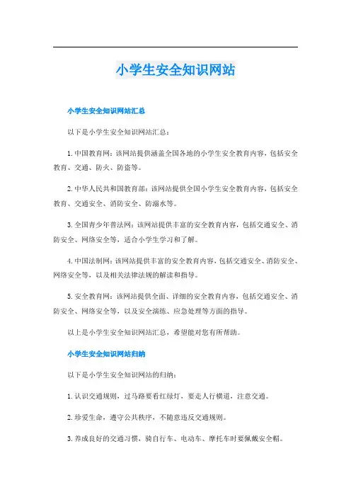 小学生安全知识网站