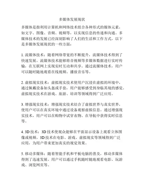 多媒体发展现状