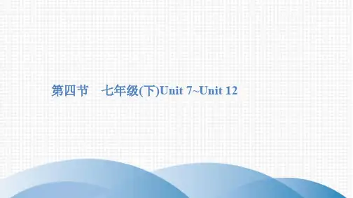 2020广东中考英语一轮复习教材梳理课件(人教版)第四节 七年级(下)Unit 7~Unit 12