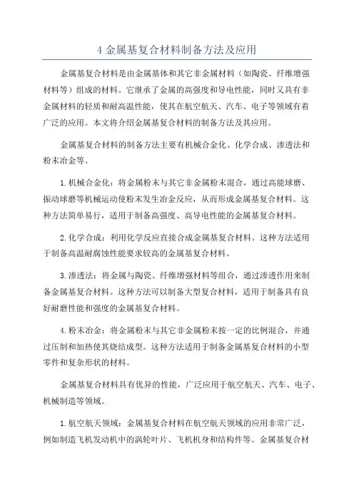 4金属基复合材料制备方法及应用
