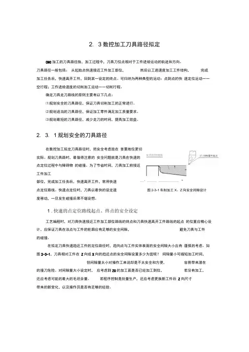 数控加工刀具路径拟定