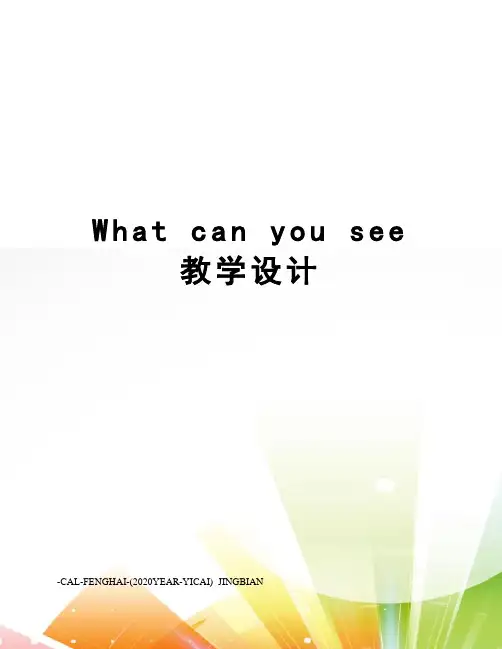 whatcanyousee教学设计