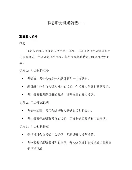 雅思听力机考流程(一)