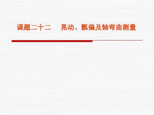 晃动、瓢偏及轴弯曲测量