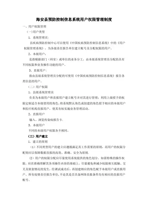 用户权限管理制度