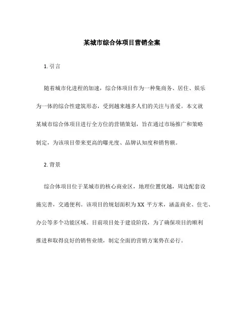 某城市综合体项目营销全案