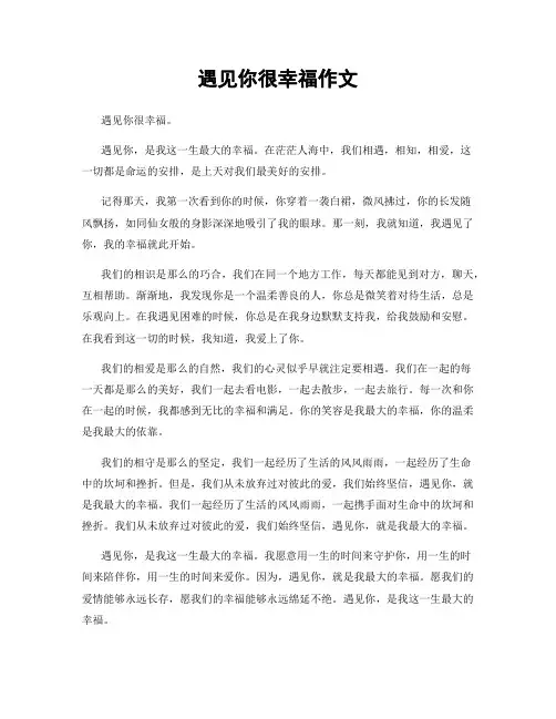 遇见你很幸福作文