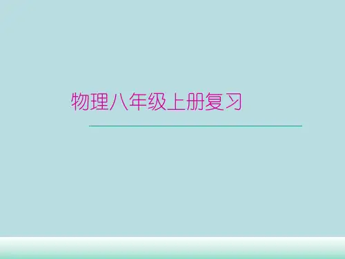 中考物理复习八年级上册 课件(161张)