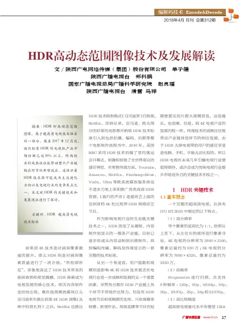 HDR高动态范围图像技术及发展解读