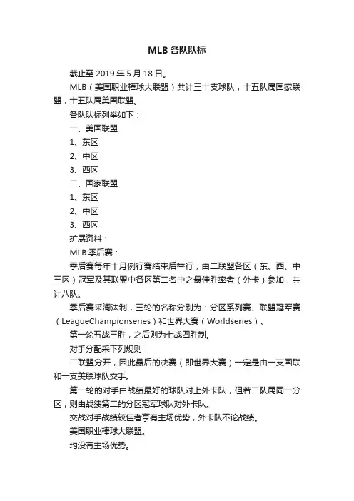 MLB各队队标