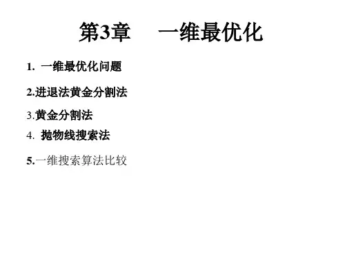 第3章 一维最优化