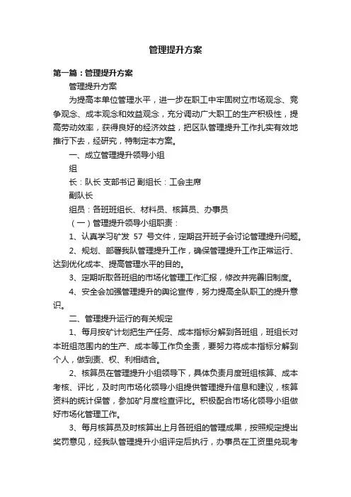 管理提升方案