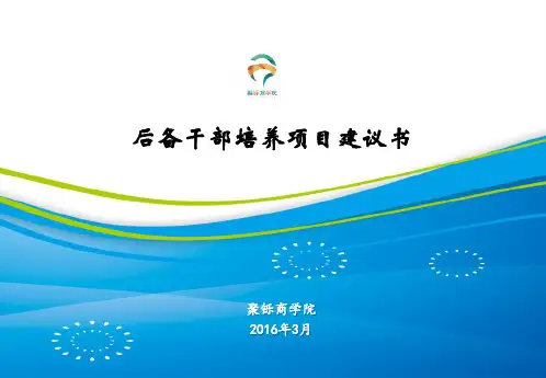 后备干部培养项目建议书(2016参考)