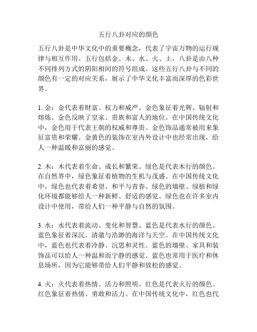 五行八卦对应的颜色