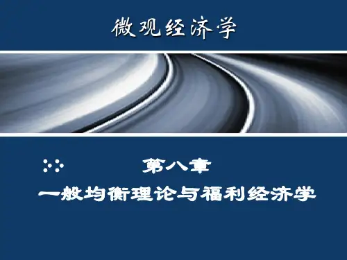 微观经济学：第八章一般均衡理论与福利经济学