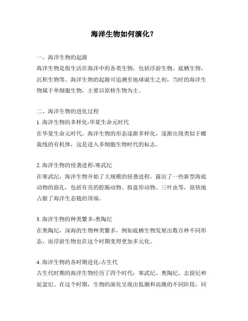 海洋生物如何演化？
