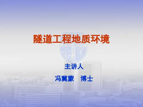 隧道工程-工程地质勘测及超前预报