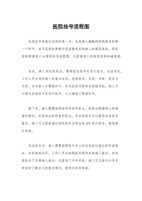 医院挂号流程图