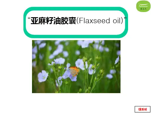 亚麻籽油胶囊ppt课件