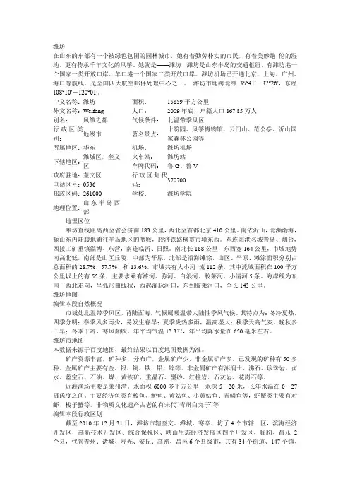 潍坊简介
