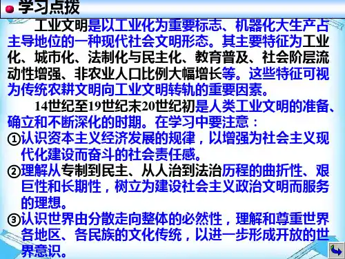 近代世界：工业文明的发展历程
