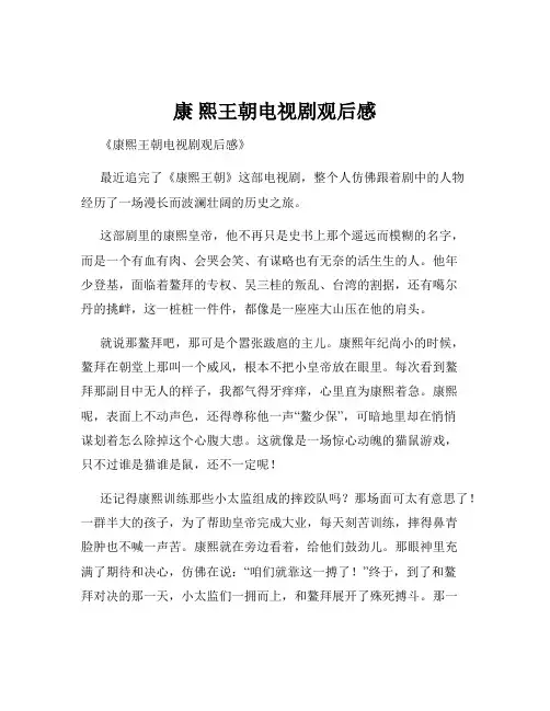 康 熙王朝电视剧观后感