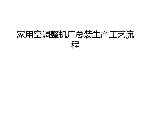家用空调整机厂总装生产工艺流程教学提纲