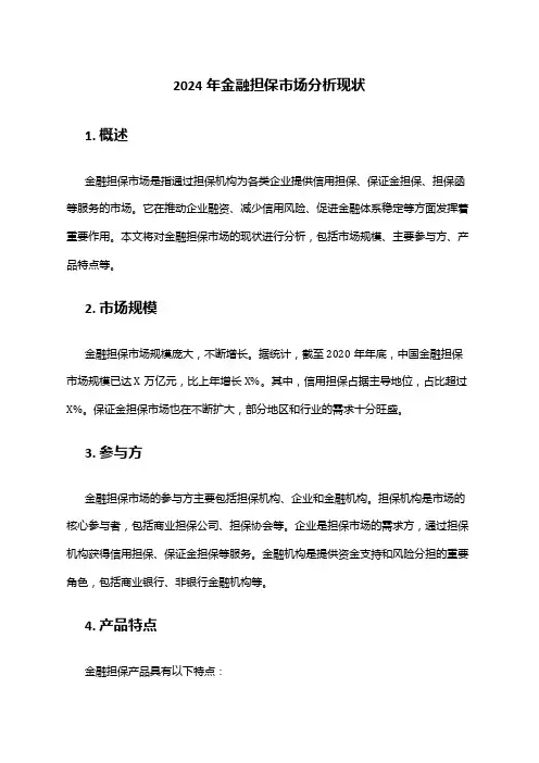 2024年金融担保市场分析现状