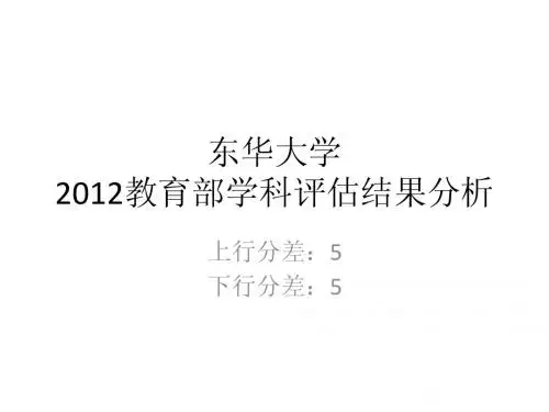 五分分差内-东华大学2012年教育部学科评估结果分析