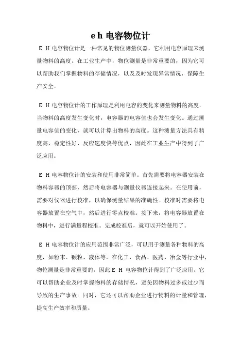 e h电容物位计
