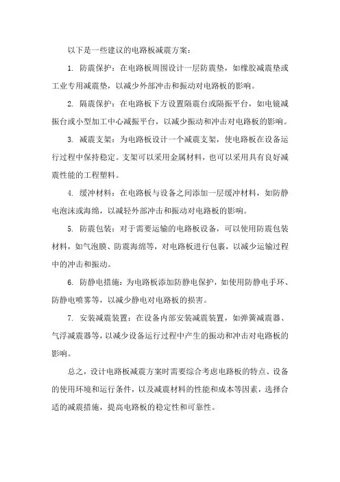 电路板减震方案