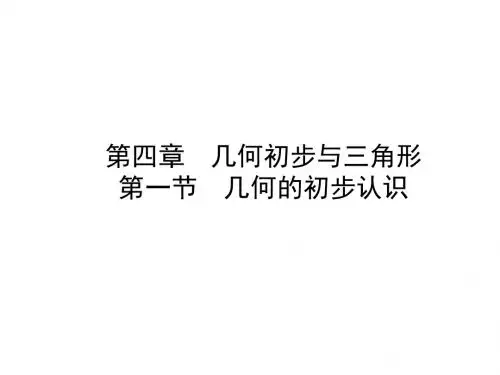 2018年日照市中考一轮复习《4.1基本平面图形》课件