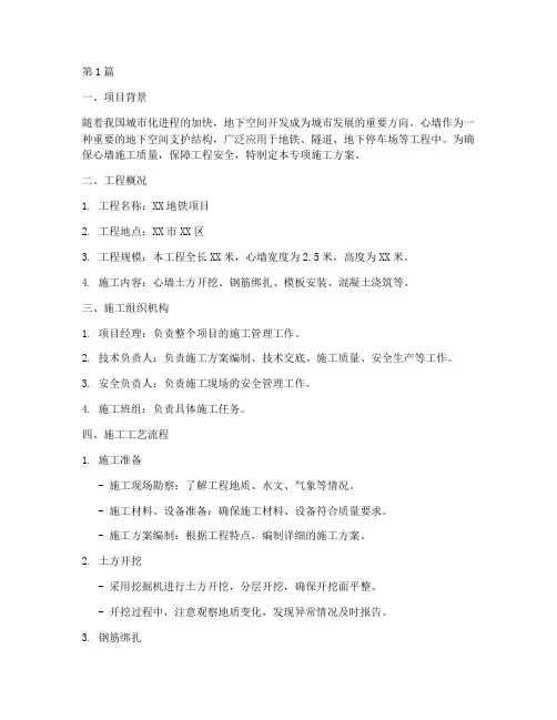 心墙专项施工方案(3篇)