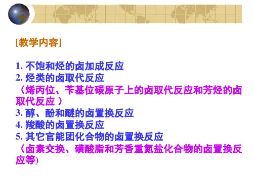 药物合成反应第1章卤化反应课件