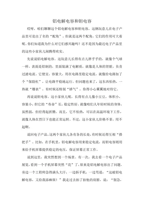 铝电解电容和钽电容