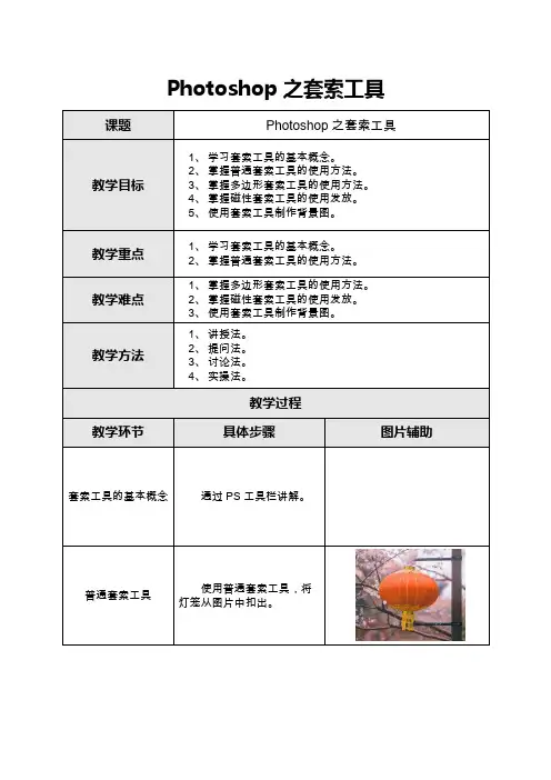 Photoshop之套索工具——教学设计