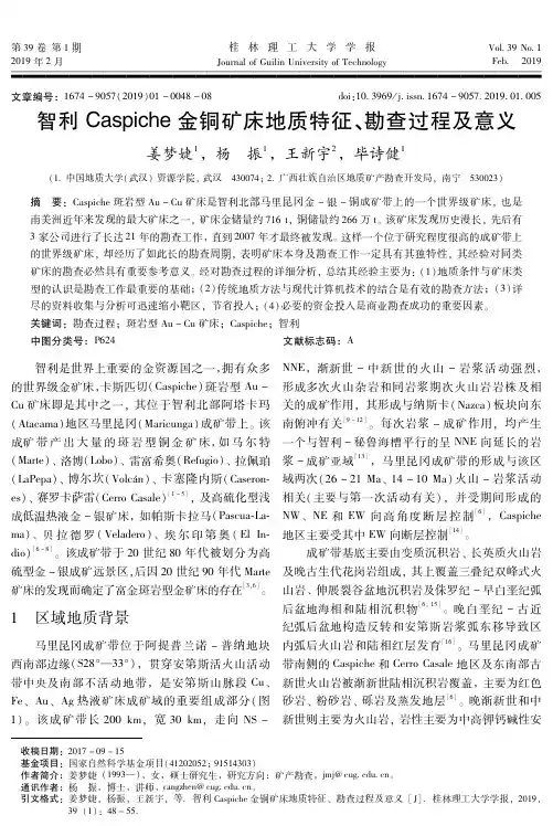 智利Caspiche金铜矿床地质特征、勘查过程及意义