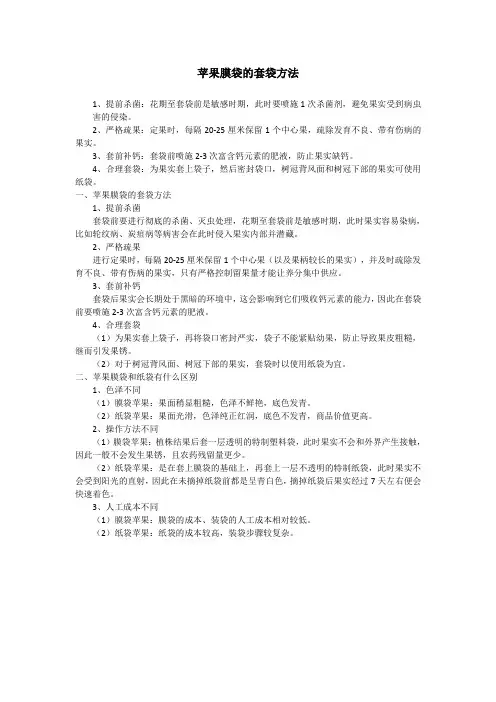 苹果套透明塑料袋