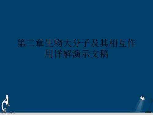第二章生物大分子及其相互作用详解演示文稿