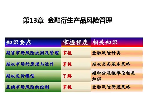第十三章金融衍生品风险管理 共51页PPT资料