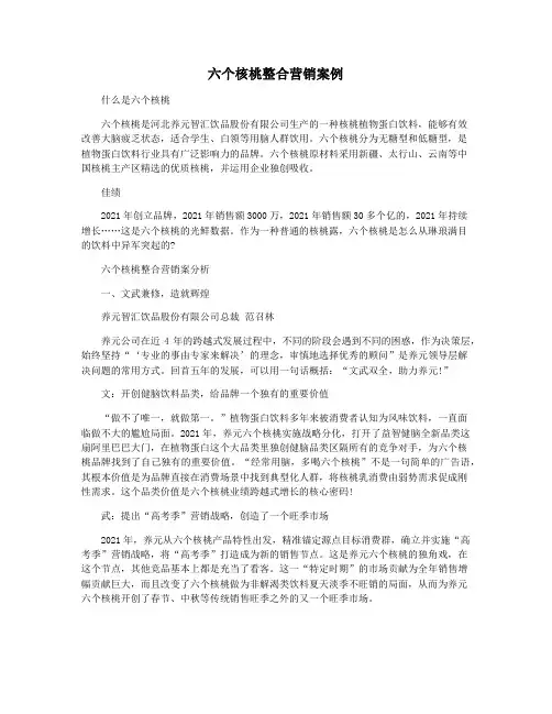六个核桃整合营销案例